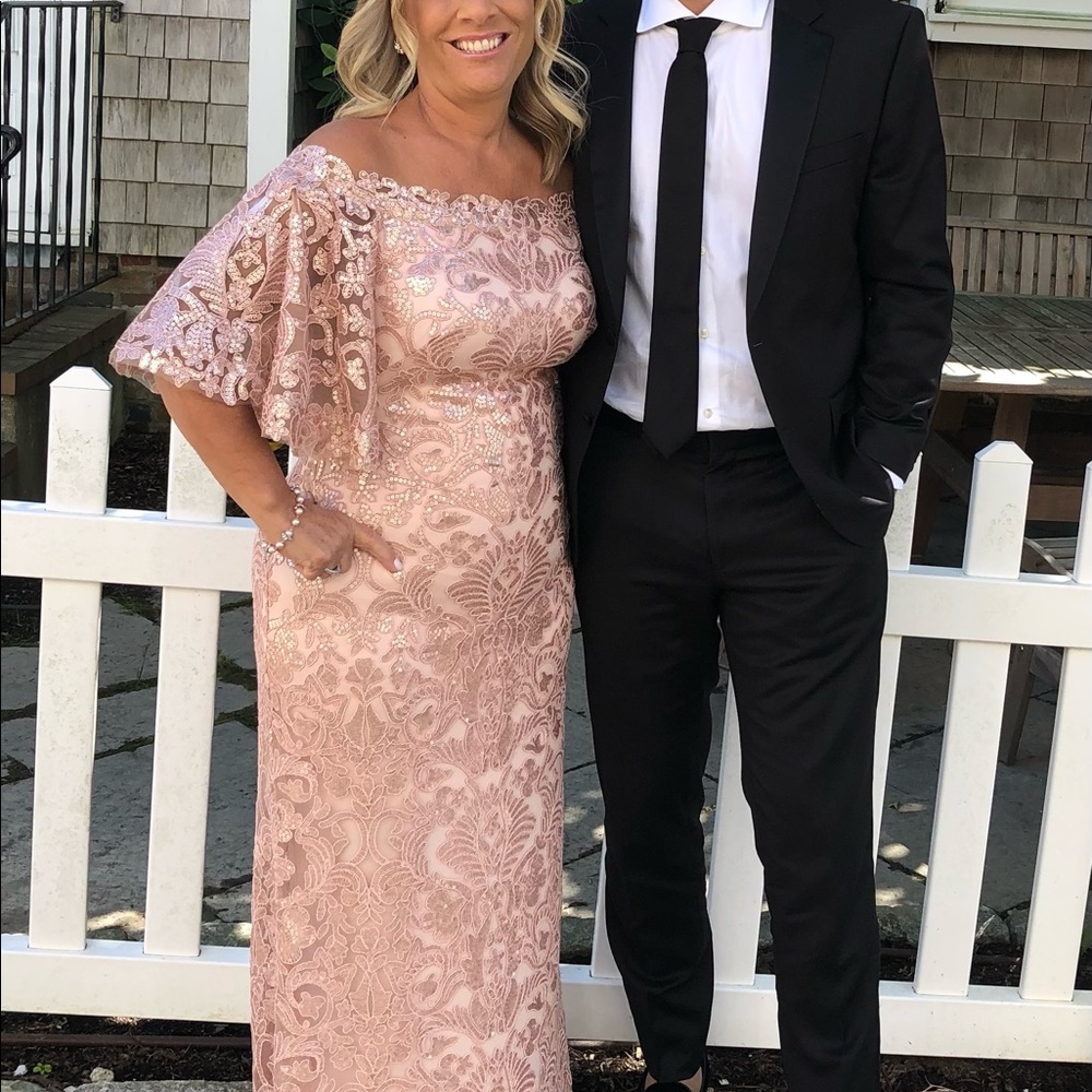 Tadashi Shoji Blush color gown